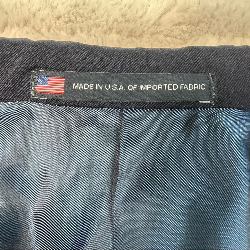 Hart Schaffner Marx Sport Coat Mens 44R Blue Windowpane 2 Button Made in USA - Picture 4 of 11